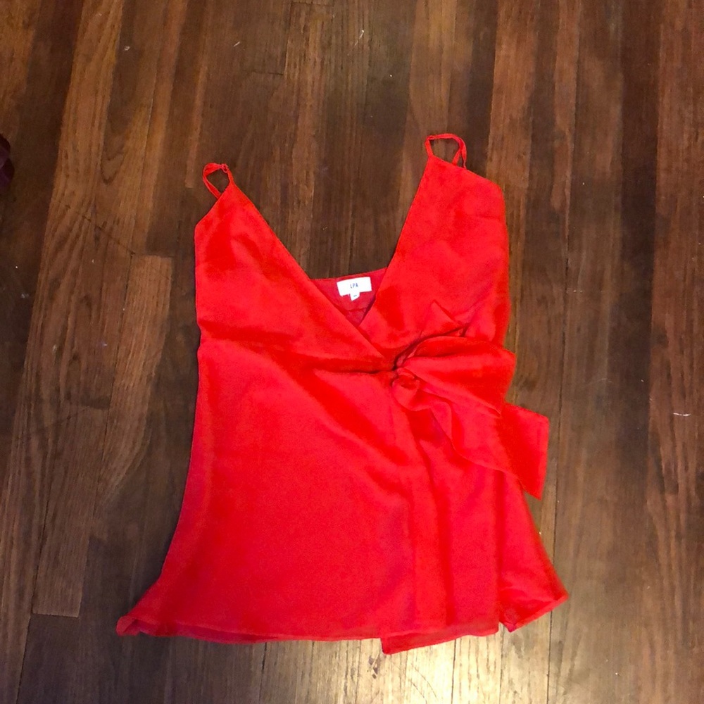 Red Cross tie dress